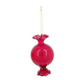 Pink Glass Candy Hanging Decoration – Festive Bauble Ornament - Sprouts of Bristol