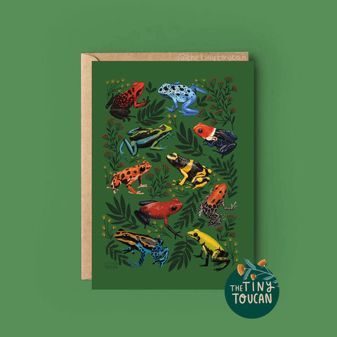 Poison Dart Frog Greetings Card - Sprouts of Bristol