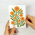 Pot Marigold Botanical Greetings Card - Sprouts of Bristol