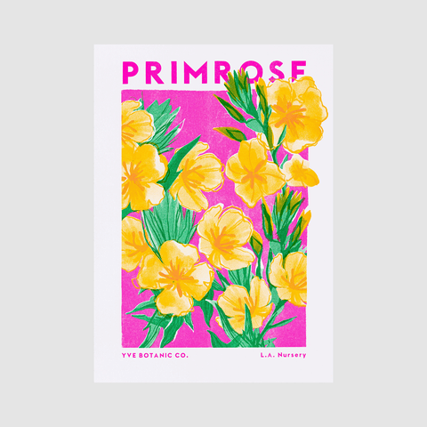 Primrose Flower Risograph Print - Sprouts of Bristol