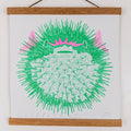 Puffer Fish 'Come And Have Fugu If You Think You’re Hard Enough' Riso Art Print - Sprouts of Bristol