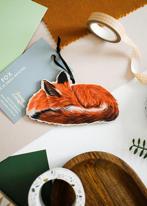 Red Fox Wooden Decoration - Sprouts of Bristol