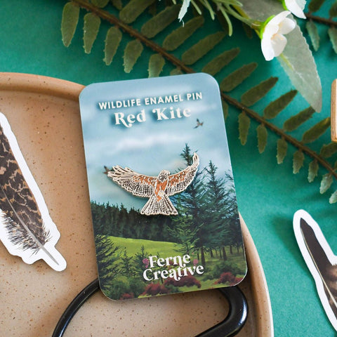 Red Kite Enamel Pin – Designed by Ferne Creative - Sprouts of Bristol