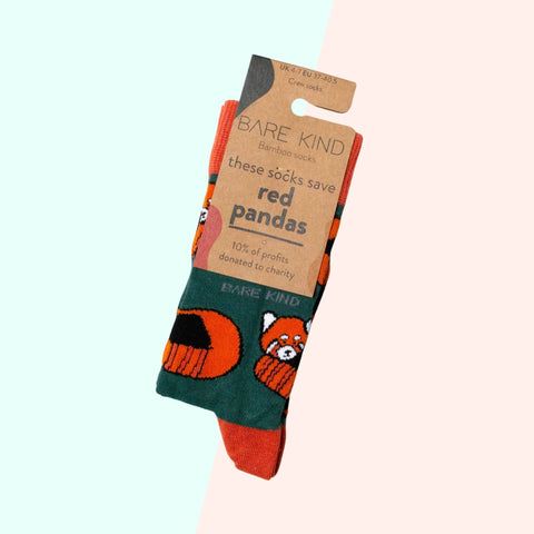 Red Panda Bamboo Socks - Sprouts of Bristol