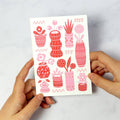 Red Pots & Plants Greetings Card - Sprouts of Bristol