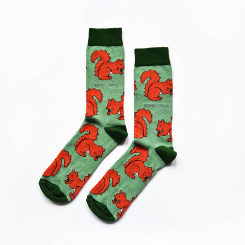 Red Squirrel Bamboo Socks - Sprouts of Bristol