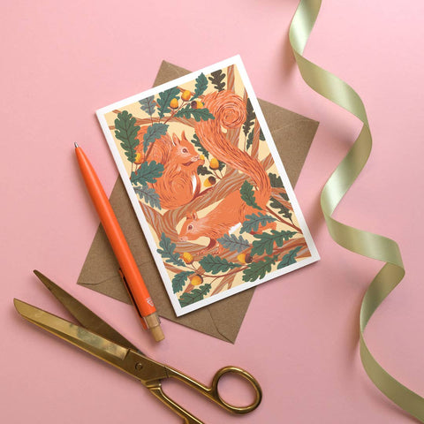 Red Squirrels | Everyday greetings card | Wildlife, nature - Sprouts of Bristol