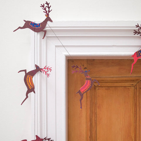 Reindeers Sewn Garland - Sprouts of Bristol