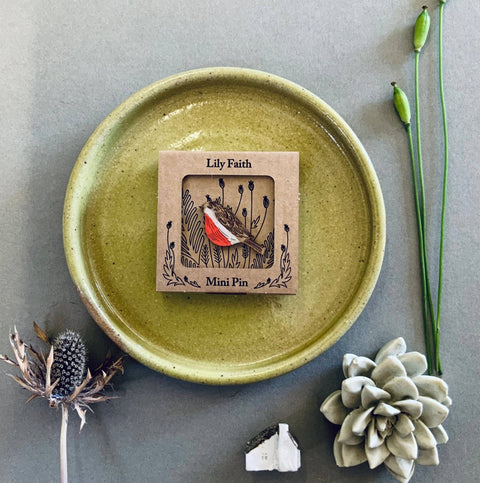 Robin Mini Pin Brooch - Sprouts of Bristol