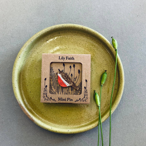 Robin Mini Pin Brooch - Sprouts of Bristol
