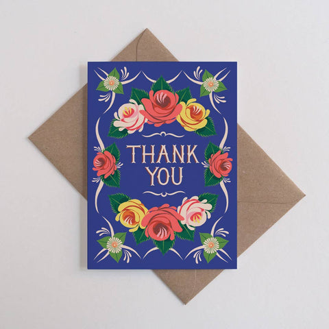 Roses & Castles - Thank You | Thank you card | Gratitude, floral - Sprouts of Bristol