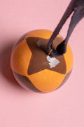 Russet & Caramel Harlequin Bauble - Sprouts of Bristol