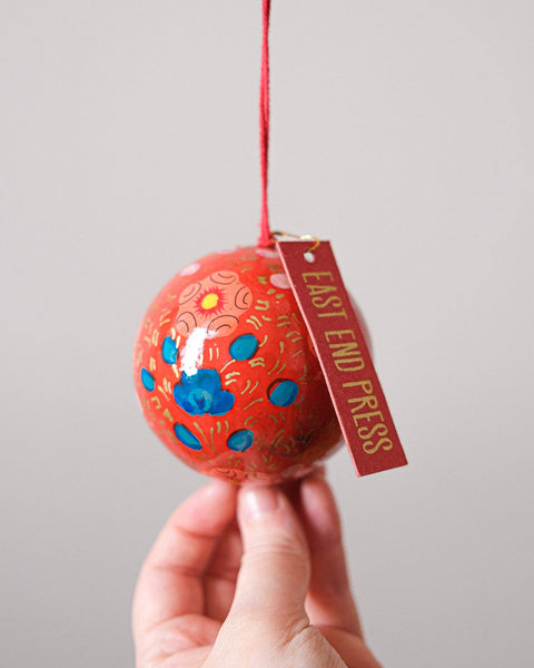 Scarlet Red and Blue Bauble - Sprouts of Bristol