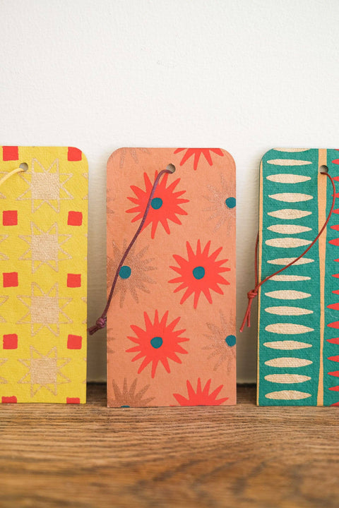 Screen - printed Christmas Gift Tags - Set of Six - Sprouts of Bristol