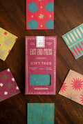 Screen - printed Christmas Gift Tags - Set of Six - Sprouts of Bristol