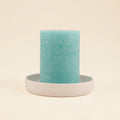 Sea Moss & Driftwood Fragranced Coloured Pillar - Sprouts of Bristol