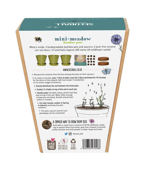 Seedball Meadow Pots - Garden Meadow - Sprouts of Bristol