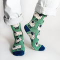 Sheep Socks | Bamboo Socks | Green Socks | Farm Socks - Sprouts of Bristol