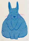 Siesta – Rabbit Risograph Print - Sprouts of Bristol
