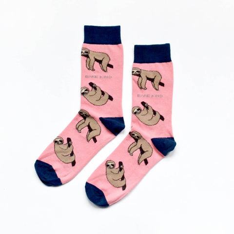 Sloth Socks | Bamboo Socks | Salmon Socks | Sleepy Socks - Sprouts of Bristol