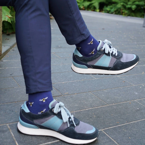 Small Motif Bee Bamboo Socks - Sprouts of Bristol