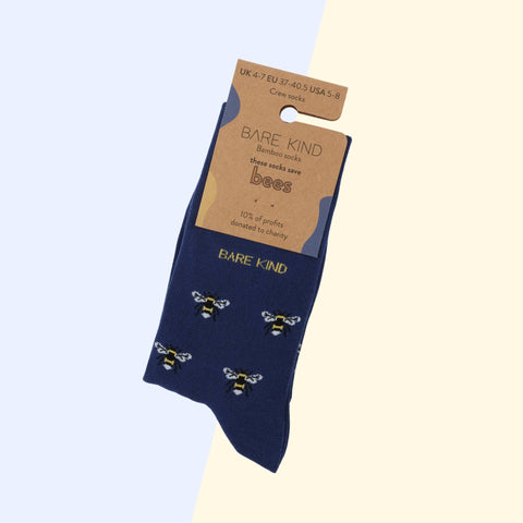 Small Motif Bee Bamboo Socks - Sprouts of Bristol