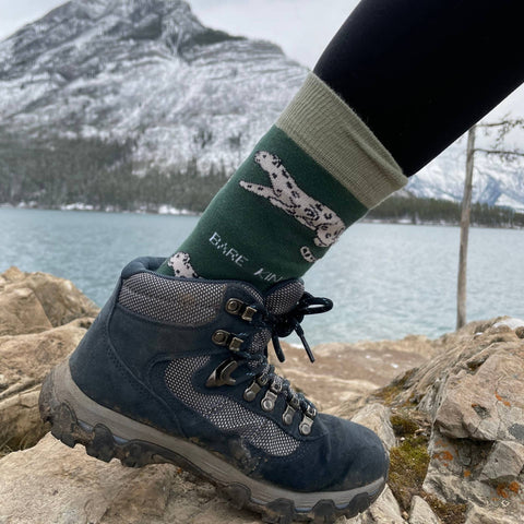 Snow Leopard Bamboo Socks - Sprouts of Bristol