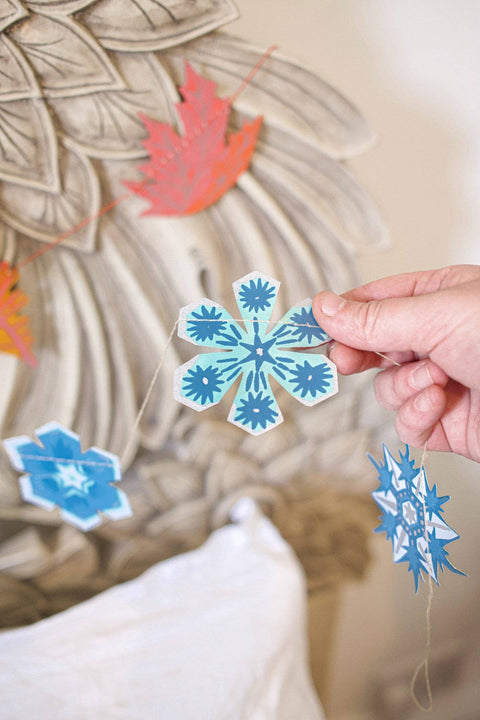 Snowflakes Sewn Garland - Sprouts of Bristol