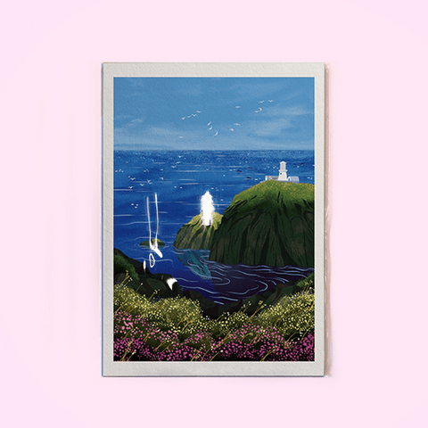 Strumble Head Lighthouse Giclee Art Print - Sprouts of Bristol