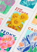 Sunflower Botanical Risograph Print - Sprouts of Bristol