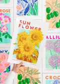 Sunflower Botanical Risograph Print - Sprouts of Bristol
