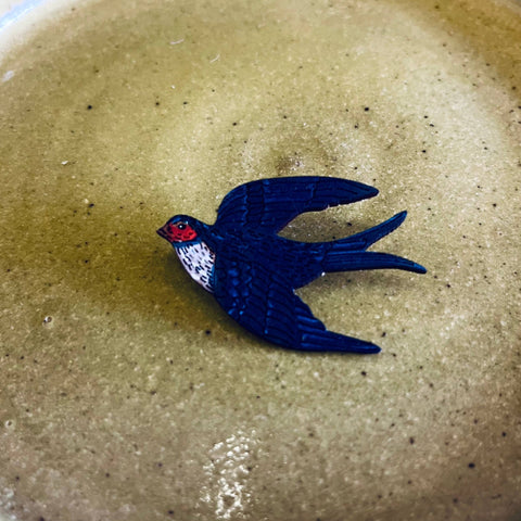 Swallow Mini pin Brooch  - Sprouts of Bristol