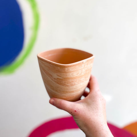 Tall Square Terracotta Ceramic Tapered Pot - Sprouts of Bristol