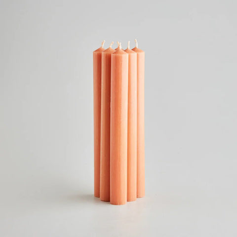 Terracotta Orange 7/8" x 10" Church Dinner Candles - Sprouts of Bristol