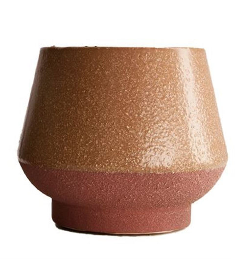 Textured Ceramic Terracotta Orange and Reddy Brown Planter - Sprouts of Bristol