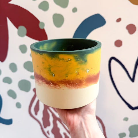 The Paradise Tanager Jesmonite Pot [Beneath the Canopy RHS Collab] - Sprouts of Bristol