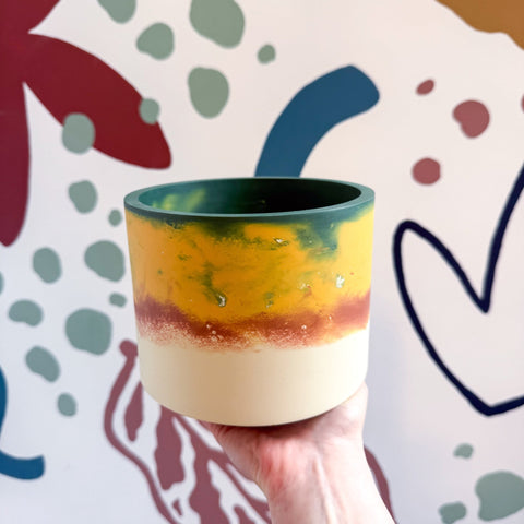 The Paradise Tanager Jesmonite Pot [Beneath the Canopy RHS Collab] - Sprouts of Bristol