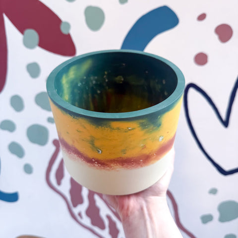 The Paradise Tanager Jesmonite Pot [Beneath the Canopy RHS Collab] - Sprouts of Bristol