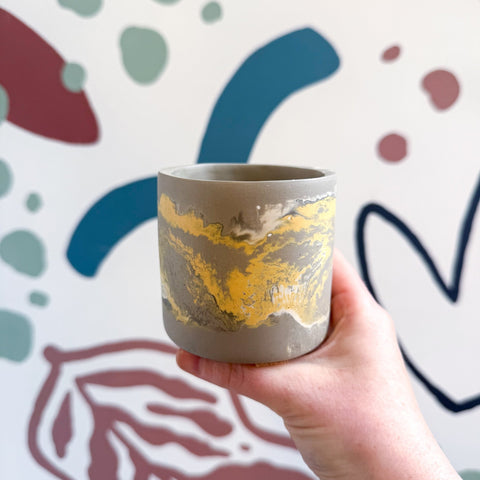 The Yellow - Footed Tortoise Jesmonite Mini Pot [Beneath the Canopy RHS Collab] - Sprouts of Bristol
