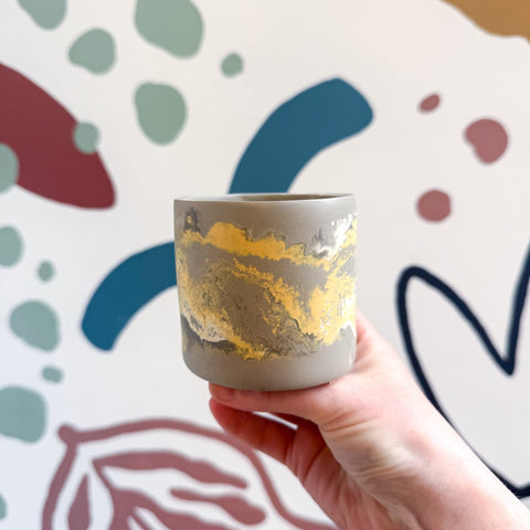 The Yellow - Footed Tortoise Jesmonite Mini Pot [Beneath the Canopy RHS Collab] - Sprouts of Bristol