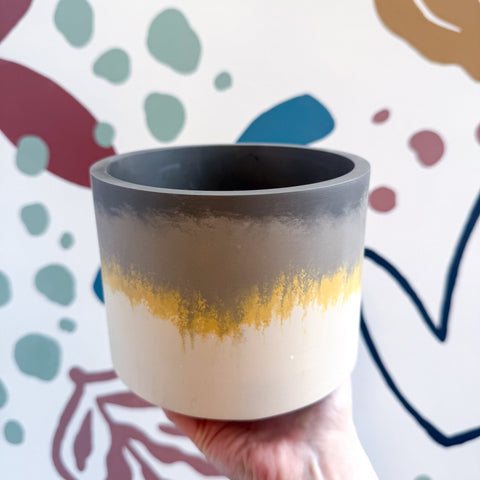 The Yellow - Footed Tortoise Jesmonite Pot [Beneath the Canopy RHS Collab] - Sprouts of Bristol