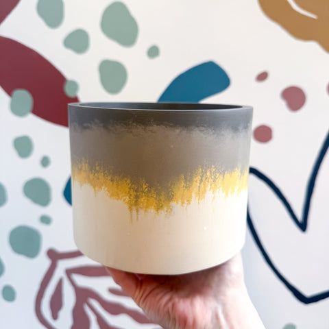 The Yellow - Footed Tortoise Jesmonite Pot [Beneath the Canopy RHS Collab] - Sprouts of Bristol