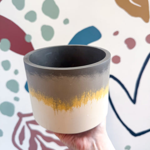 The Yellow - Footed Tortoise Jesmonite Pot [Beneath the Canopy RHS Collab] - Sprouts of Bristol