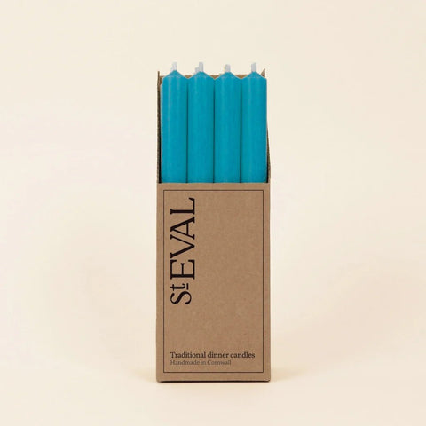 Tidepool Blue - St Eval Church Dinner Candle - Sprouts of Bristol