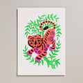 Tiger Risograph A4 Print - Sprouts of Bristol