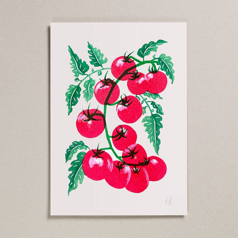 Tomatoes Risograph A4 Print - Sprouts of Bristol