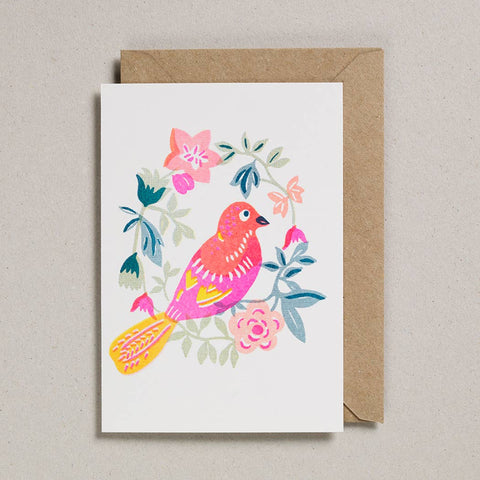 Tropical Bird Riso Papercut Greetings Card - Sprouts of Bristol