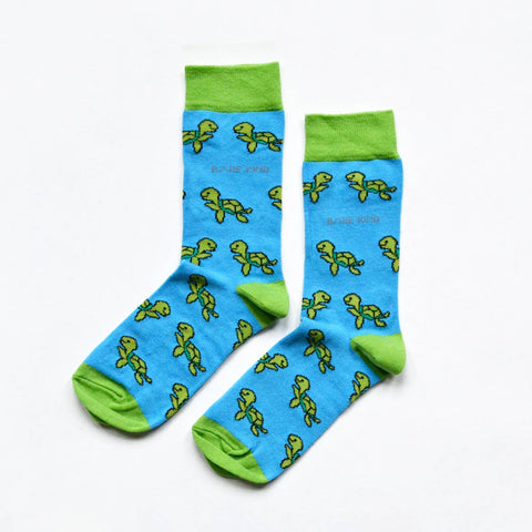 Turtle Socks | Bamboo Socks | Aqua Blue Socks | Ocean Socks - Sprouts of Bristol