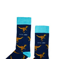 Velociraptor Socks | Bamboo Socks | Blue Socks | Dino Socks - Sprouts of Bristol