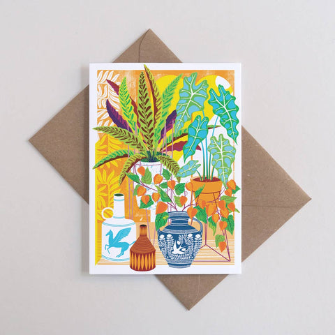 Vessels | Everyday greetings card | House plants, tropical - Sprouts of Bristol
